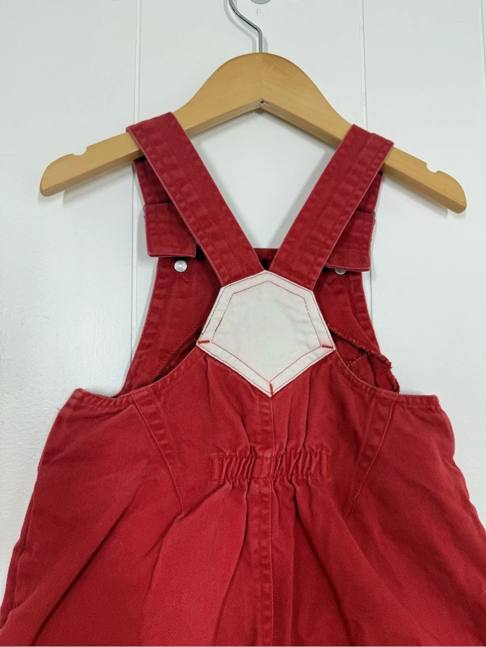Bugle Boy Vintage Red Shortalls Overalls